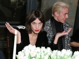 Alexa Chung & Lucky Blue Smith At Milan Fashion Week