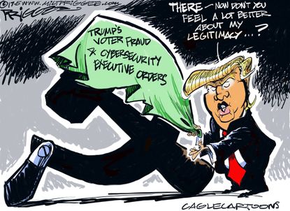 Political Cartoon U.S. Trump Russia 2016 Election FBI