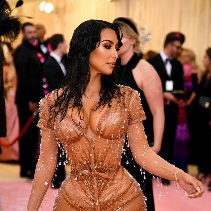 kim k met gala wet look