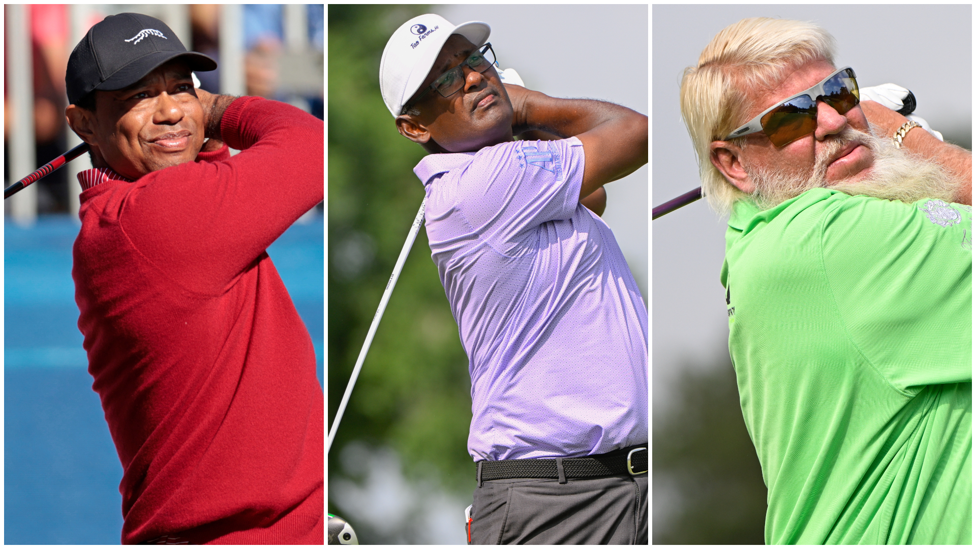 Tiger Woods, Vijay Singh and John Daly 