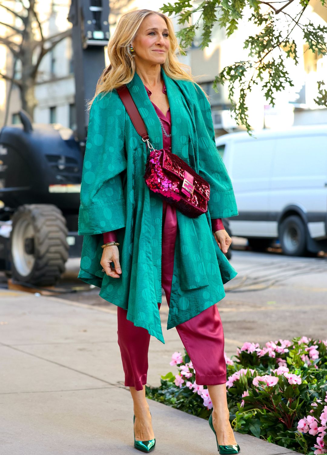 Sarah Jessica Parker is seen at the film set of the &#039;And Just Like That..&#039; TV Series on January 09, 2023 in New York City.