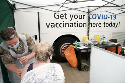 NHS COVID-19 vaccination bus
