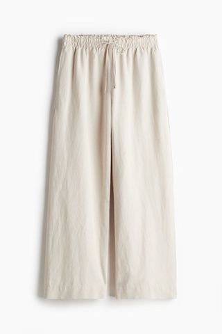 Linen-Blend Trousers