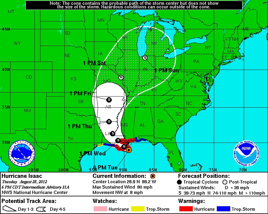 Hurricane Isaac’s Path Track & Forecast Cone Live Science