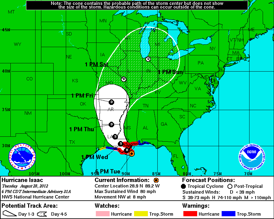 Hurricane Isaac’s Path Track & Forecast Cone Live Science