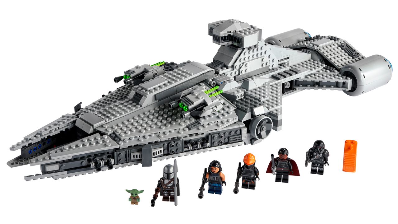 Lego's new Imperial Light Cruiser from "Star Wars: The Mandalorian" is a $159.99 hero set that comes with 1,336 pieces and six minifigures: The Mandalorian, Cara Dune, Fennec Shand, Moff Gideon, Baby Yoda and a new Dark Trooper.