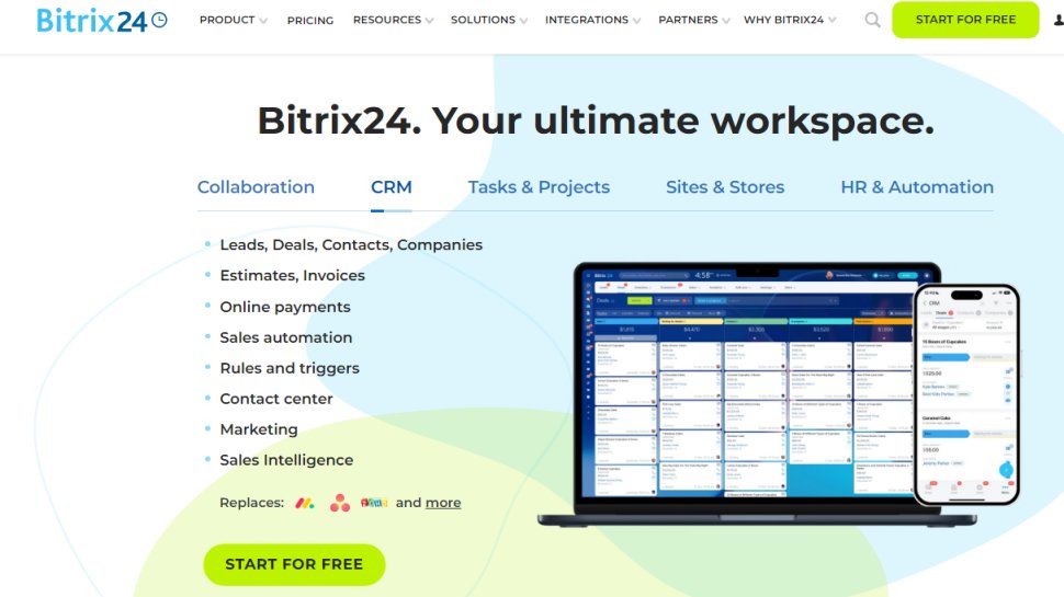 Website screenshot from Bitrix24 (November 2024)