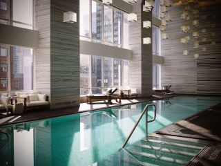 indoor hotel pool at Park Hyatt