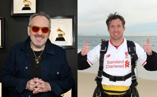 Elvis Costello and Robbie Fowler