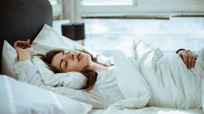 Photo of a woman sleeping