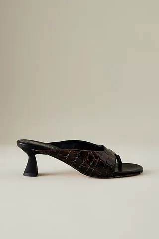 Miista Palmira Leather Toe-Strap Heeled Sandals