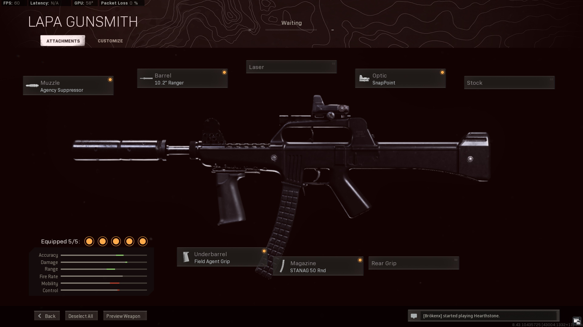 warzone lapa loadout