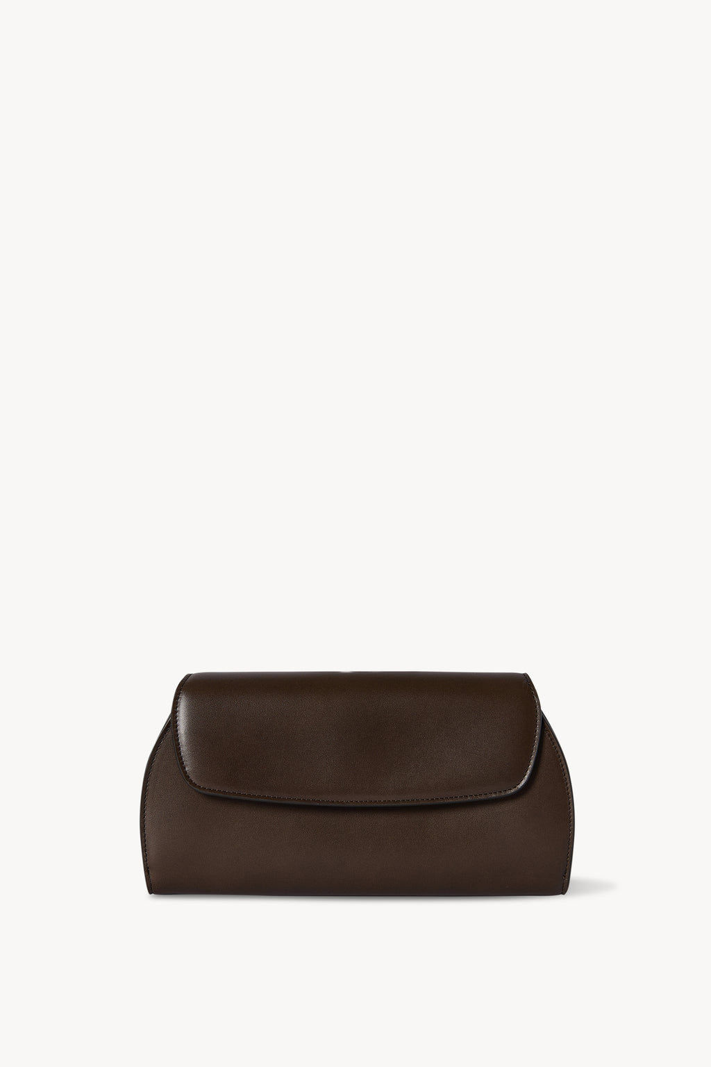 Curved Clutch in Leather