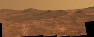 Opportunity Rover View of 'Spirit of St. Louis' Crater