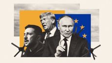 Illustration of Putin, Trump and Zelensky