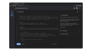Google Home script editor