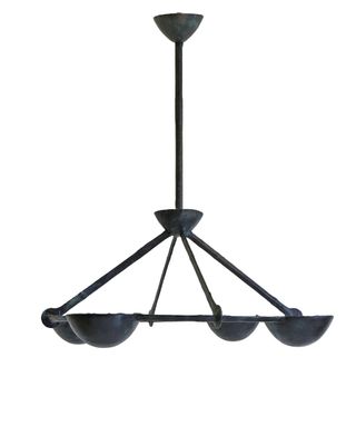 pendant ceiling light in black with semicircle shades