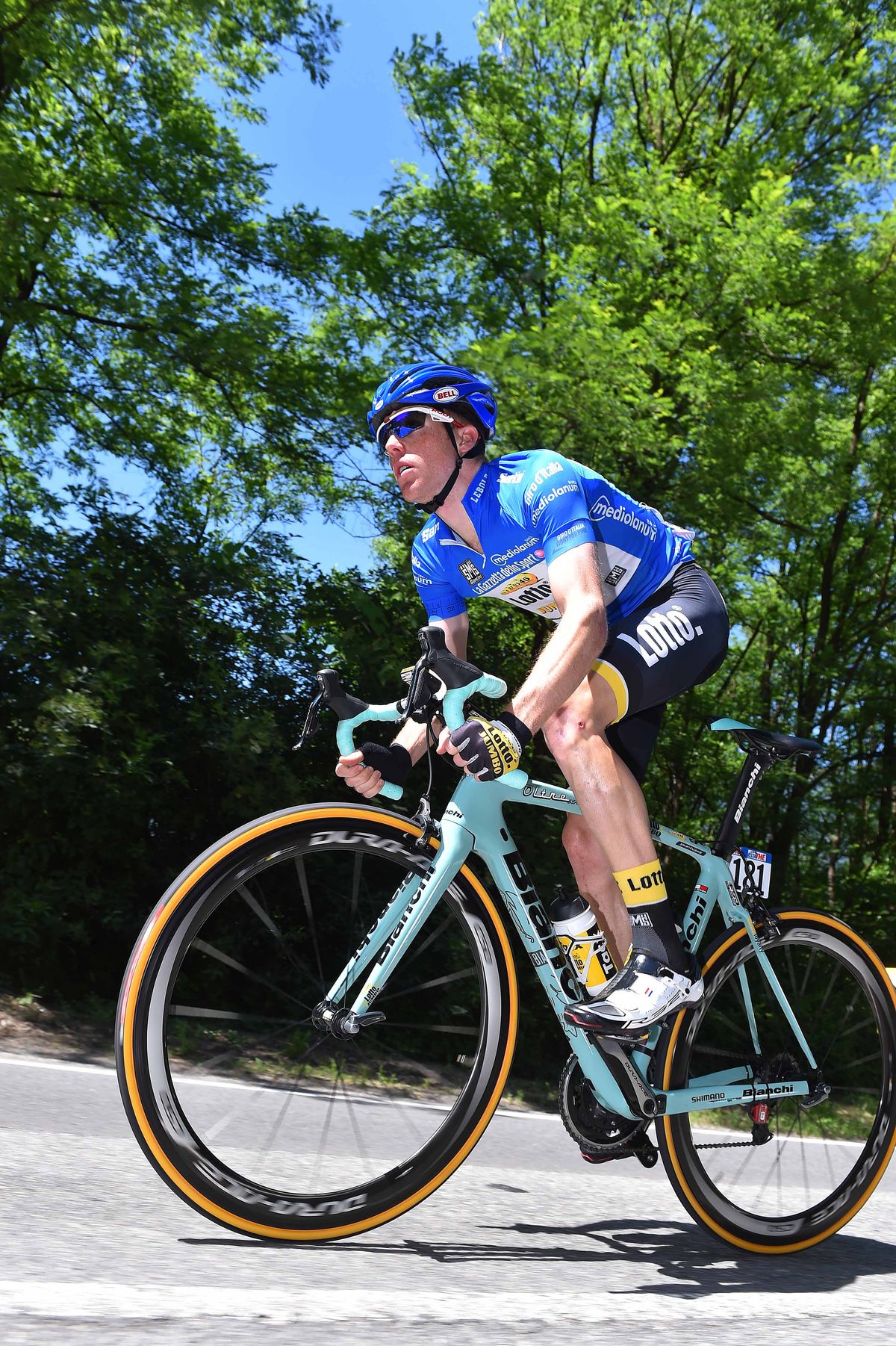 Steven Kruijswijk (LottoNl-Jumbo) in the mountains jersey