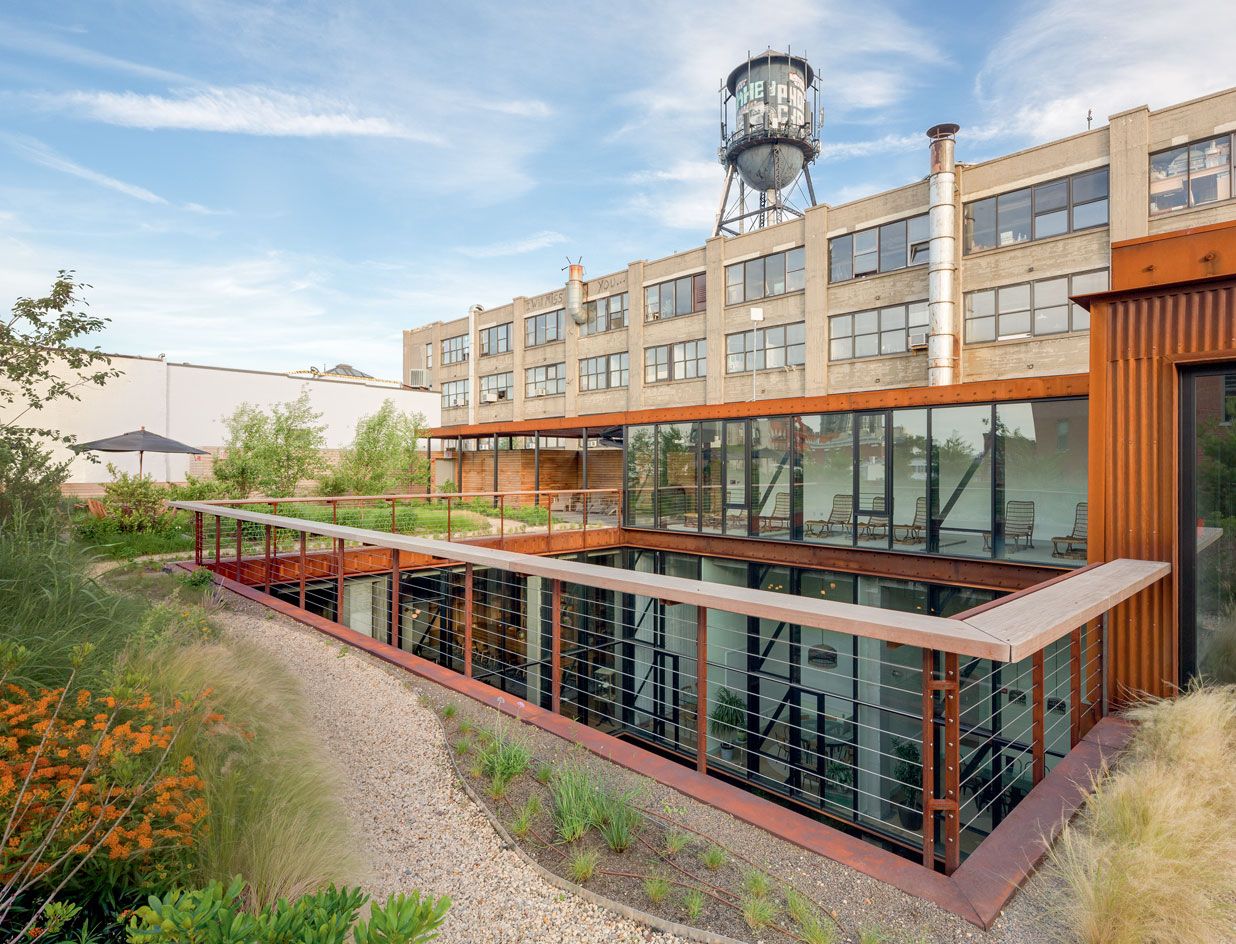 The rooftop space at Kickstarter&#039;s