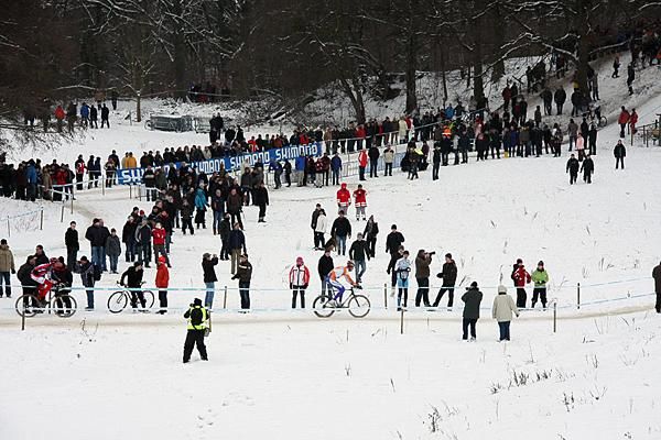 The snow made for an extra element working against riders.