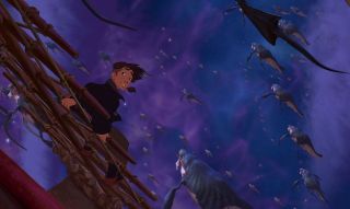 Jim Hawkins in Treasure Planet, 3d and CGI animation with hand drawn