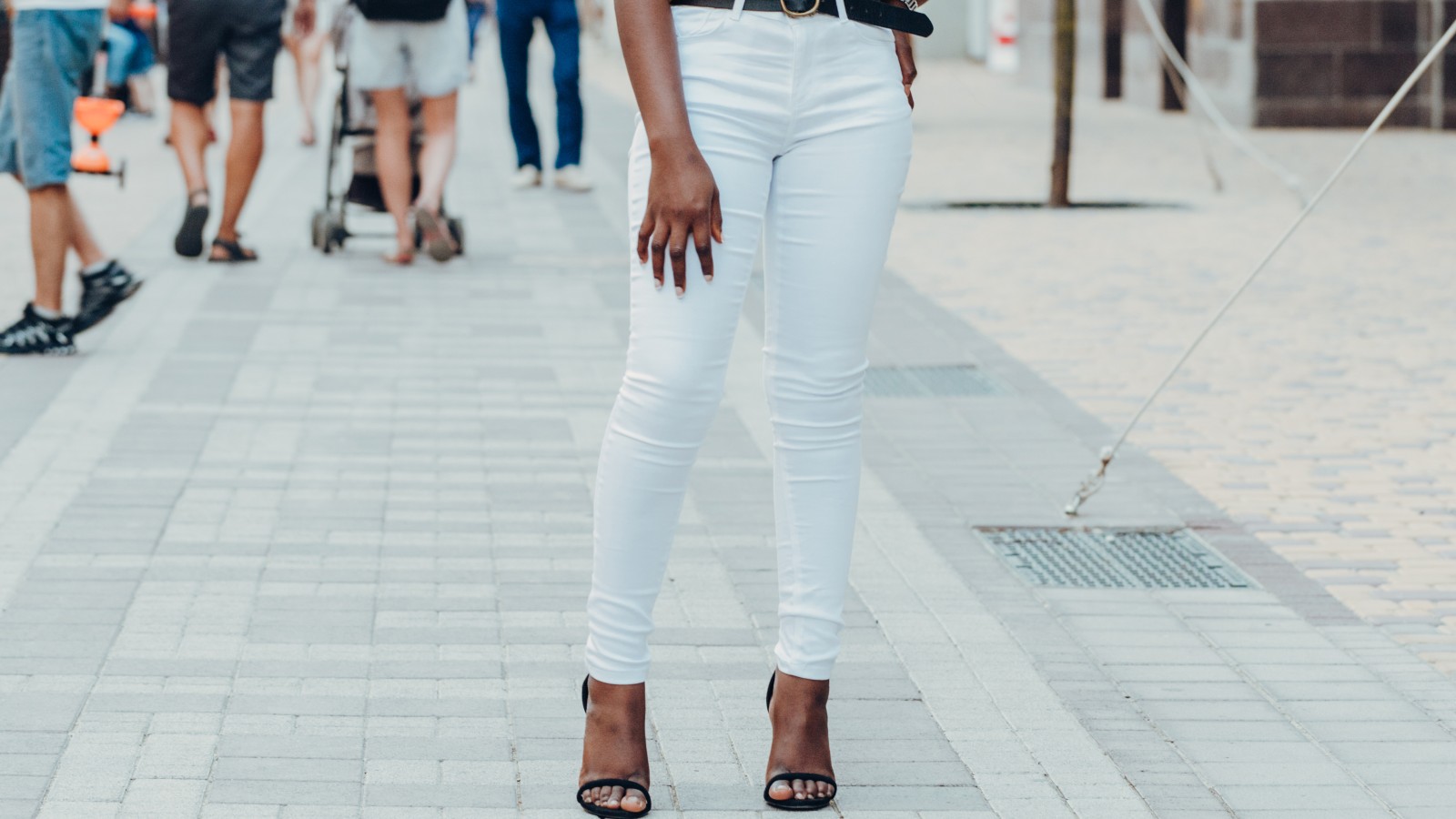 flattering white jeans