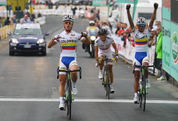 Carlos Betancur (Colombia) wins the sprint