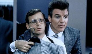 My Blue Heaven Steve Martin tries to size Rick Moranis up for a suit