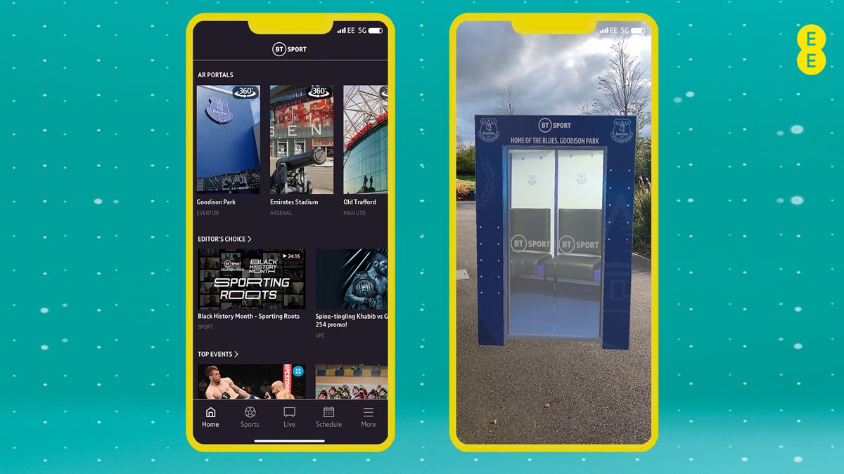 An example of the AR features available