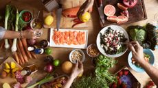 A table full of tasty Nordic diet foods