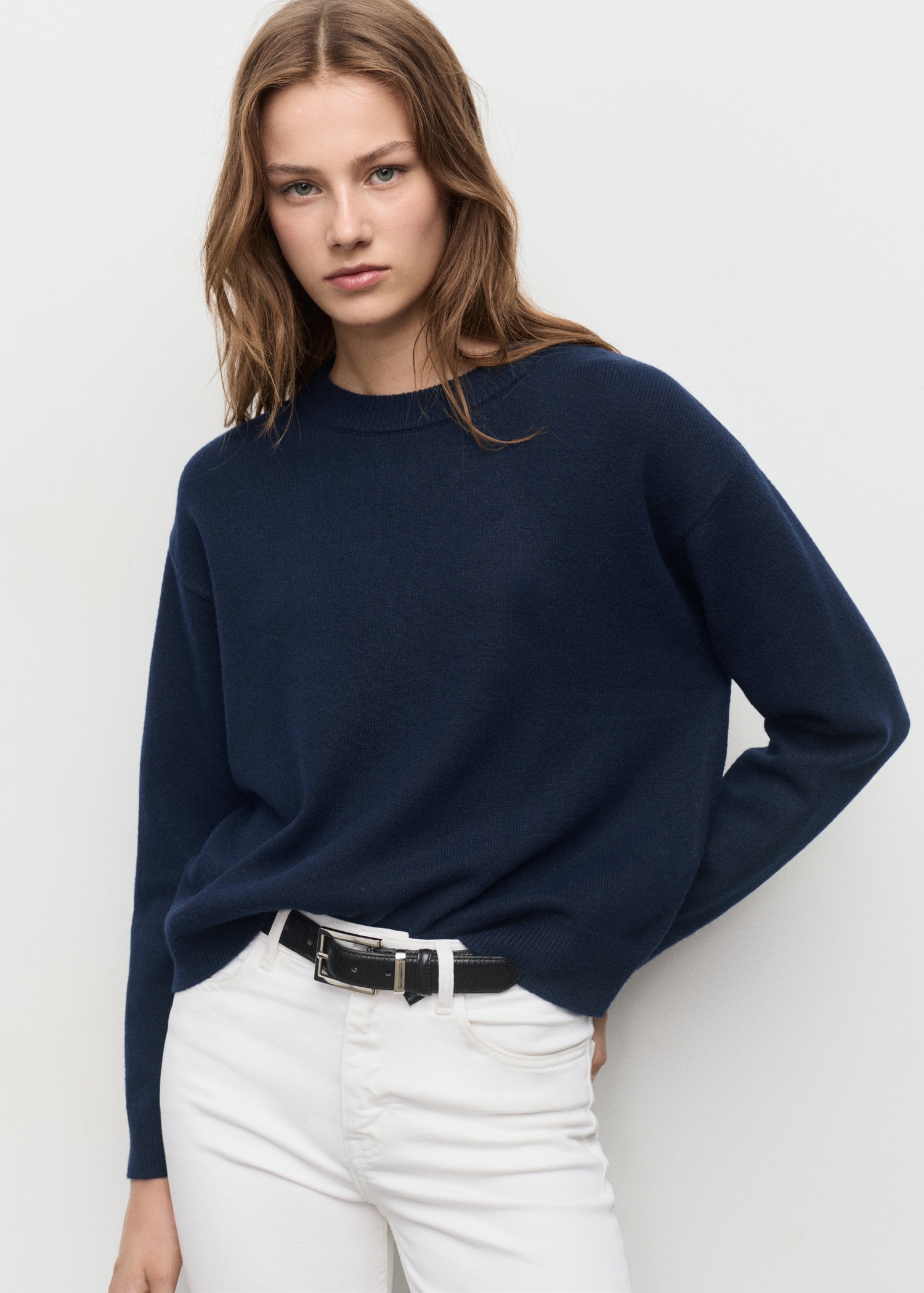 Round-Neck Knitted Sweater - Women | Mango United Kingdom