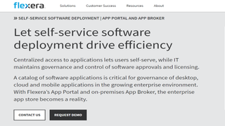 Website screenshot for Flexera App Portal