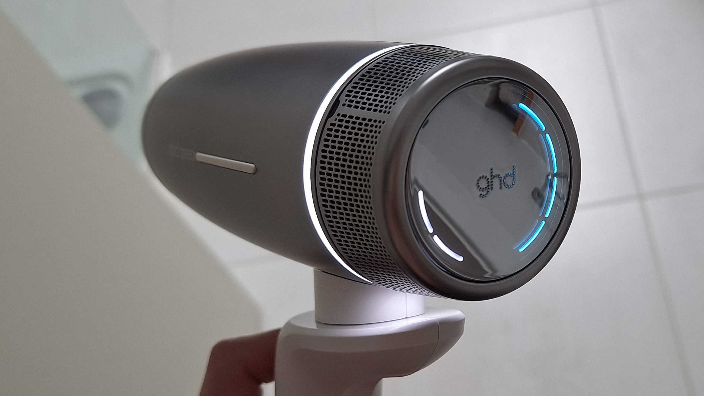 GHD Speed hair dryer with continuous cold shot enabled