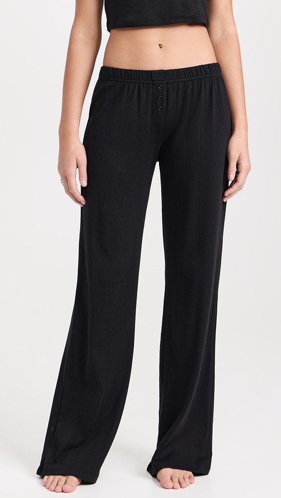The Pointelle Pants - Black