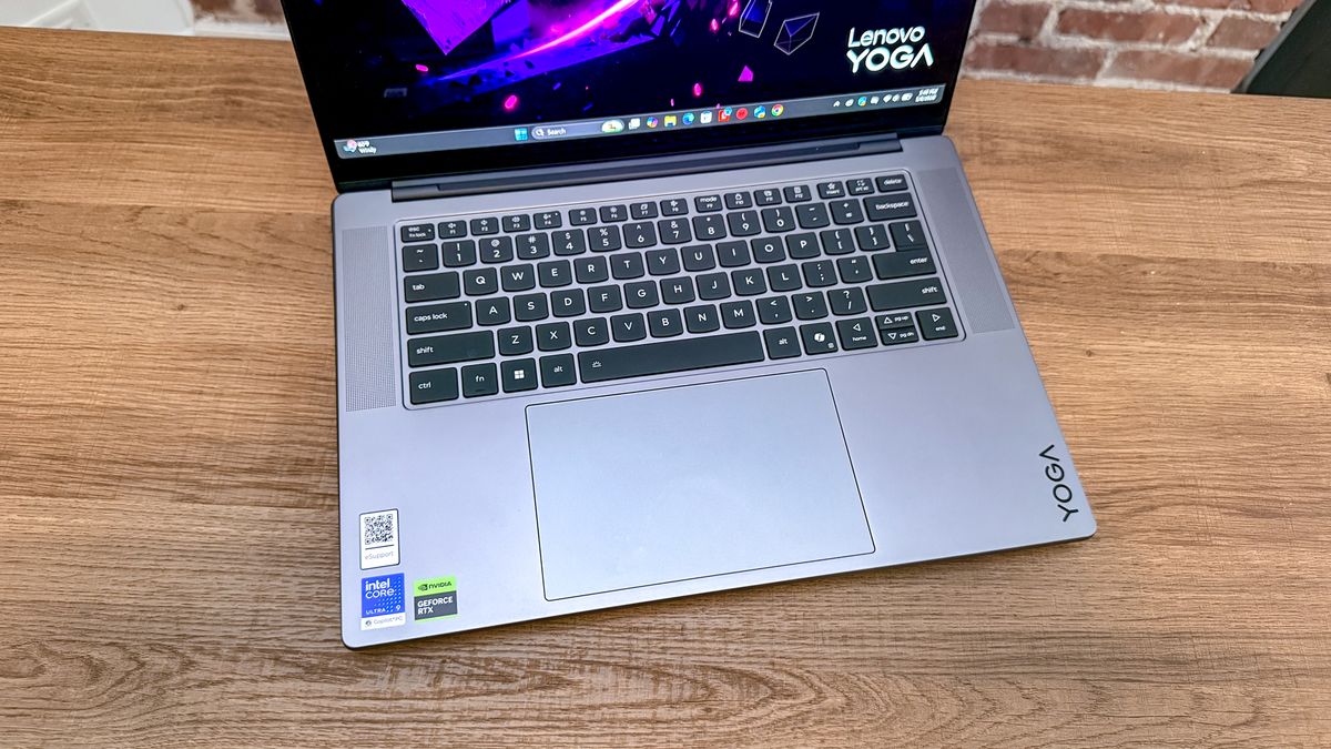 The keyboard on the Lenovo Yoga Pro 7i Gen 11 Aura Edition