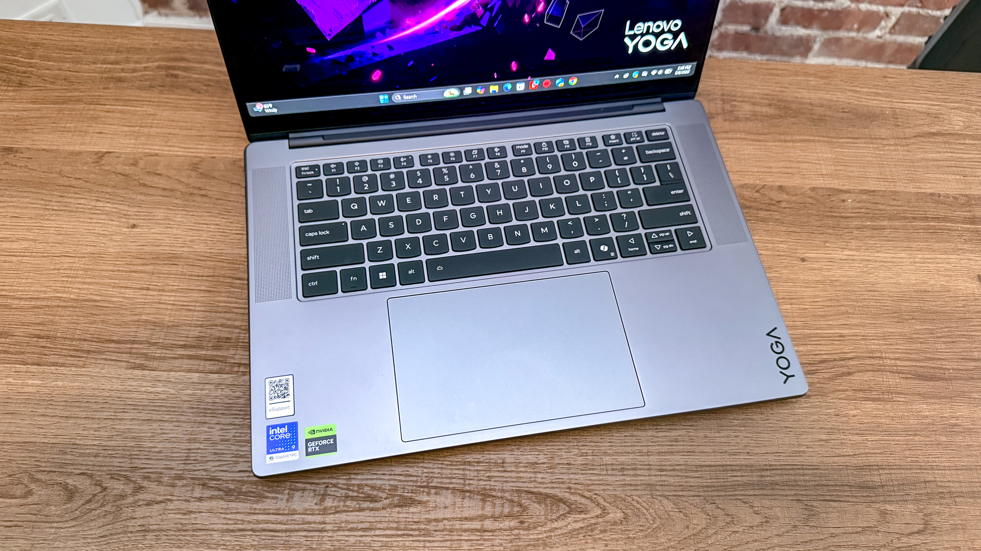 The keyboard on the Lenovo Yoga Pro 7i Gen 11 Aura Edition