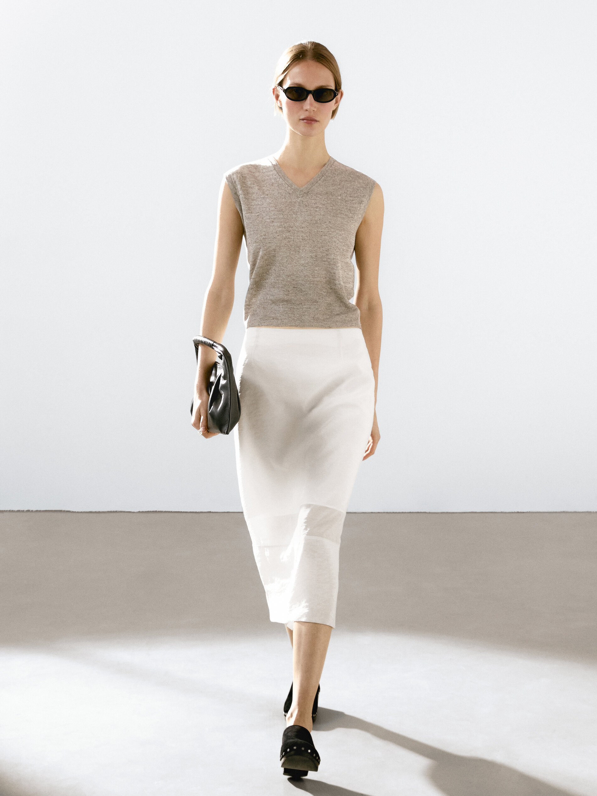 Satin Midi Skirt