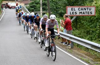 The breakaway led by Jay Vine on stage 15 of La Vuelta 2024