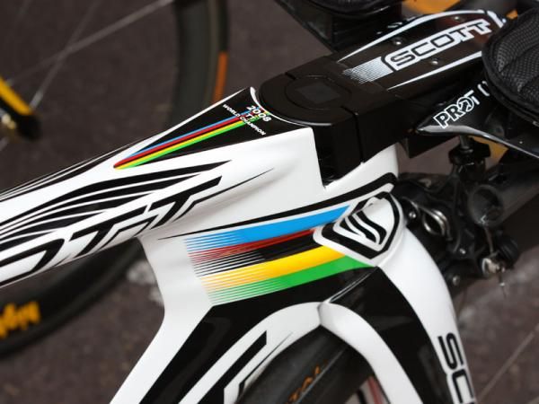 A rainbow jersey naturally requires a matching bike.