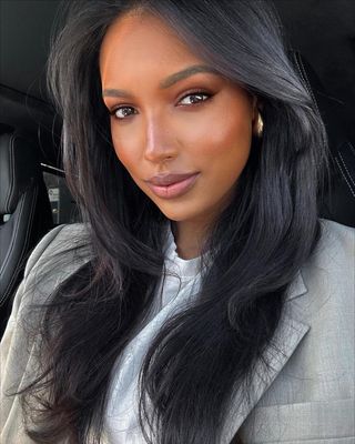 Jasmine Tookes with 90s blowout hair