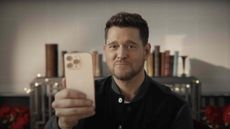 Michael Bublé with an iPhone 16 Pro Max.