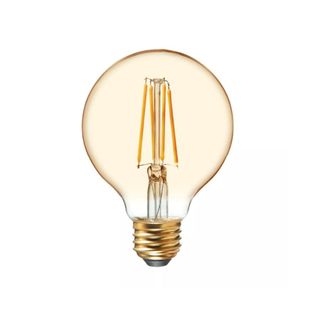 amber colored light bulb