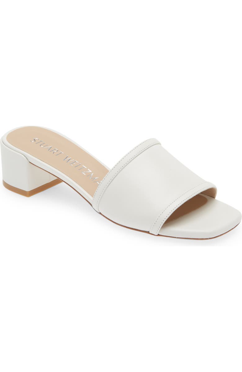 White Cayman Block Heel Sandal