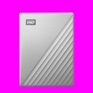 One of the best external hard drive against a bright background