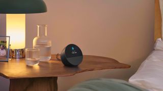 Amazon Echo Spot on a nightstand