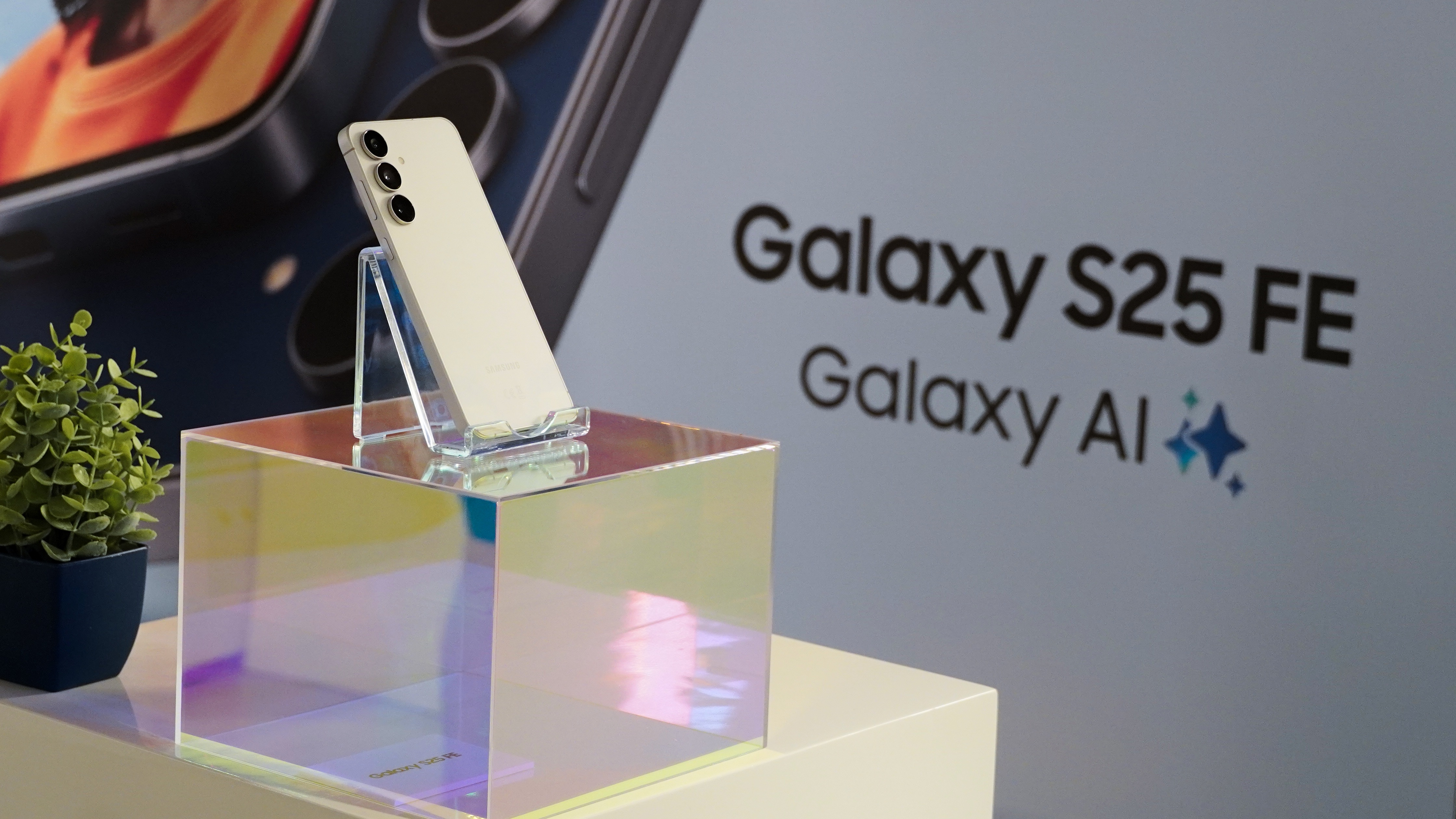 The Samsung Galaxy S25 FE in hands-on photos.