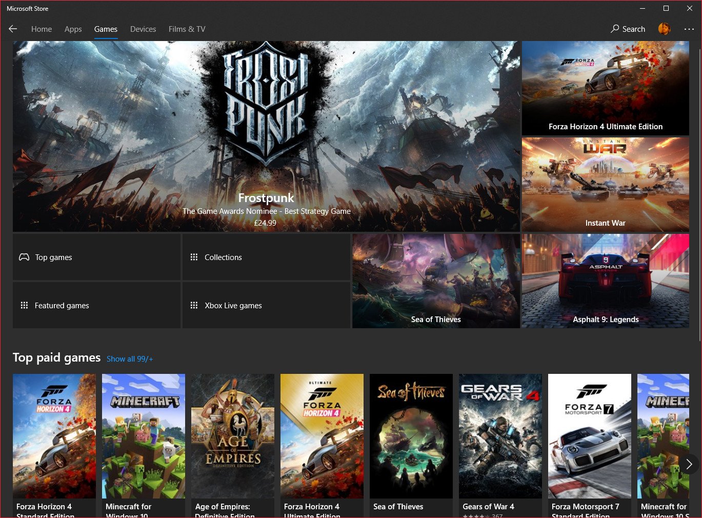 Epic Games' storefront is now live in the new Microsoft Store