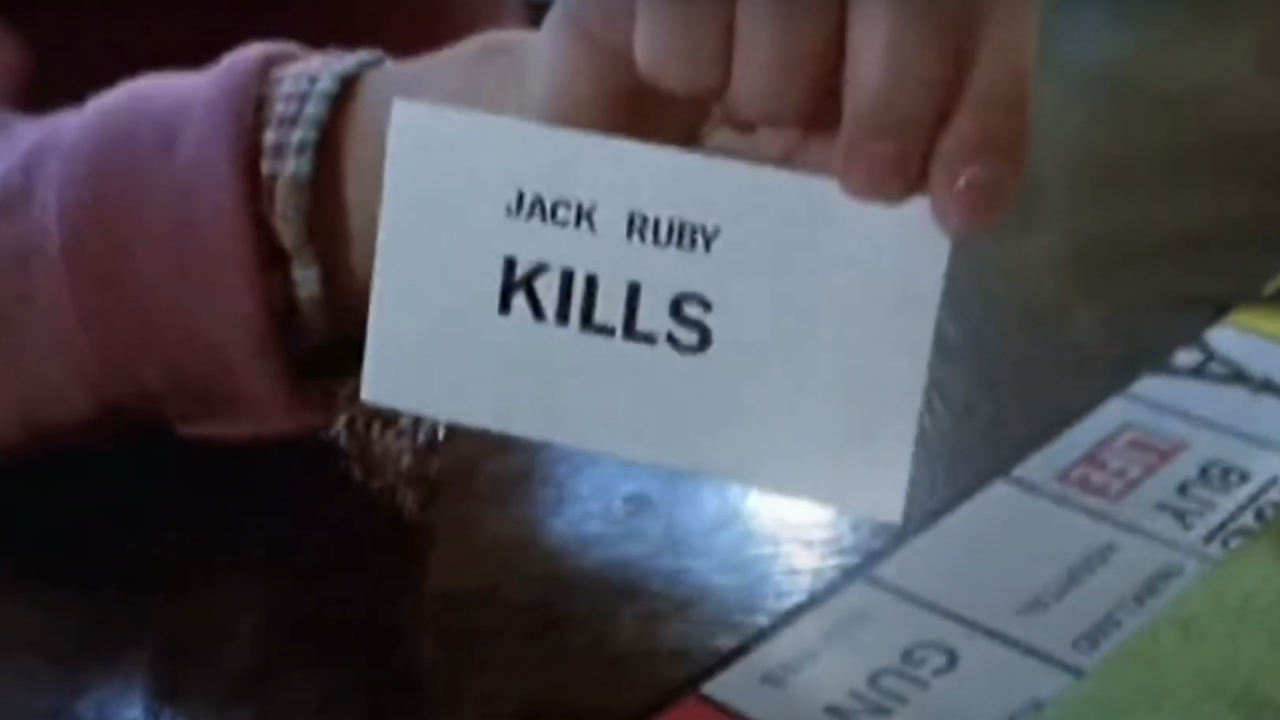 Card from Scot Free board game ad from The Kentucky Fried Movie