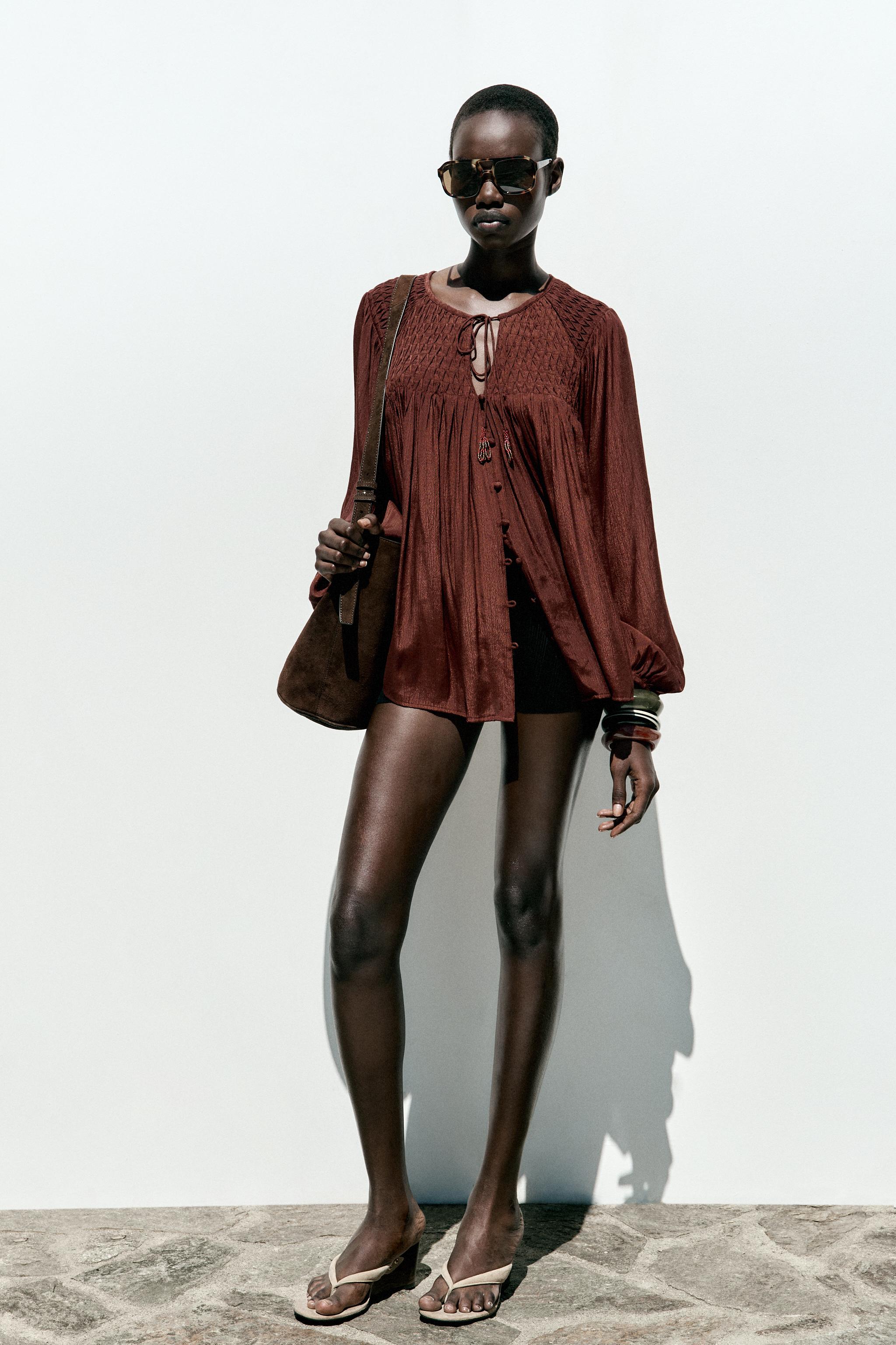 Gathered Flowing Blouse