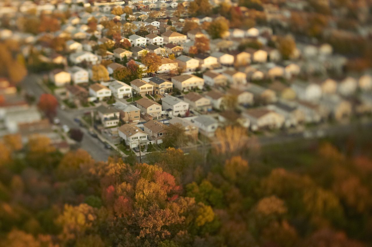 The suburbs outside of New York City.